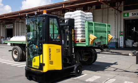 The New Hyster® Reach Truck Goes Outside